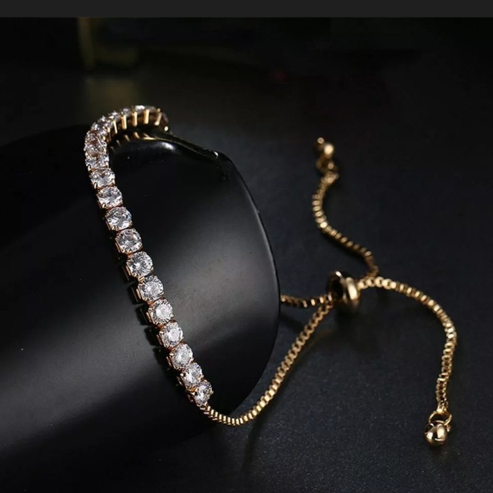 Flash sale CZ ROSE GOLD bolo CZ AAA tennis bracelet - Picture 3 of 3
